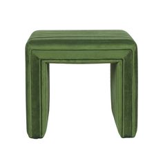 an image of a green stool on a white background in the style of art deco