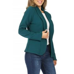 Product Description: Elevate your workwear wardrobe with our stylish Long Sleeve Fitted Open Blazer Jacket, designed for the modern professional. Crafted from high-quality fabric, this jacket effortlessly combines comfort and sophistication. The open-front design adds a contemporary touch, perfect for a casual office setting. Versatile and easy to pair, it's an essential piece for your closet. Size Chart(Inches) / MBL02048 S => Shoulder: 18 / Sleeve: 23 / Length: 24 M => Shoulder: 18 / Sleeve: 2 Professional Long Sleeve Solid Outerwear, Fitted Blazer With Notch Lapel In Solid Color, Fitted Solid Color Blazer With Notch Lapel, Classic Solid Color Blazer For Workwear, Winter Workwear Blazer In Solid Color, Classic Solid Color Blazer For Work, Professional Solid Long Sleeve Outerwear, Fall Professional Office Wear Blazer, Fitted Notch Lapel Blazer In Solid Color