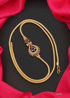 Name : mop chain/Gold Plated Covering Mop/Mugappu chain/south indian chain jewellery/Mogappu Saradu Chain for Women & Girls Gold-plated Plated Copper Chain/jewellery,jewellery set,indian wedding jewellery set, Base Metal : Brass Plating : Gold Plated Stone Type : Cubic Zirconia/American Diamond Sizing : Adjustable Type : Mopu Necklace Net Quantity (N) : 1 Sizes : Free Size Country of Origin : India Mopu Chain Designs Gold, Mop Chain Designs Gold, Mugappu Designs Gold, Mugappu Chain, Chain Jewellery, Indian Wedding Jewelry Sets, Gold Mangalsutra Designs, Gold Mangalsutra, South Indian Jewelry