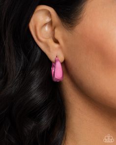 Colorful Curiosity - Pink Dainty Hoop Earrings, The Ear, Paparazzi Accessories, Anklet Bracelet, Instagram And Snapchat, Paparazzi Jewelry, Pink Tone, Pink Earrings, Bold Fashion