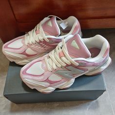 Come With Box Eu 38.5(Men's 6 Or Women's 7.5) New Balance 9060, Shoes New Balance, Balance Shoes, New Balance Shoes, Rose Pink, Womens Shoes Sneakers, Pink Roses, New Balance, Shoes Sneakers