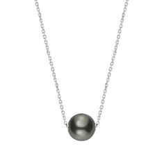 Black South Sea Cultured Pearl Pendant Luxury Black Pearl Chain Necklace, Luxury Black Tahitian Pearl Necklaces, Luxury Black Necklace With Pearl Pendant, Elegant Tahitian Pearl Drop Necklace, Elegant Black Pendant Pearl Necklace, Formal Black Tahitian Pearl Necklaces, Classic Tahitian Pearl Necklace In White Gold, Classic White Gold Tahitian Pearl Necklace, Classic White Gold Necklace With Large Pendant