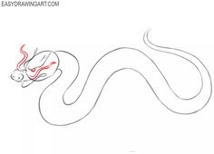 how to draw a snake for beginners