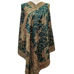 Women's Vintage Jacquard Cashew Print Bohemian Style Long Tassel Scarf, Perfect For Daily Wear, Travel. It's So Soft And Comfortable. Color: Royal Green Type: Scarf Composition: 55% Acrylic, 45% Viscose Material: Woven Fabric Bohemian Green Pashmina Shawl In Traditional Drape, Green Bohemian Pashmina Shawl, Green Jamawar Shawl, Bohemian Green Pashmina Shawl, Royal Green, Tassel Scarf, Cashew, Bohemian Style, Woven Fabric