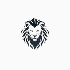 a lion's head on a white background