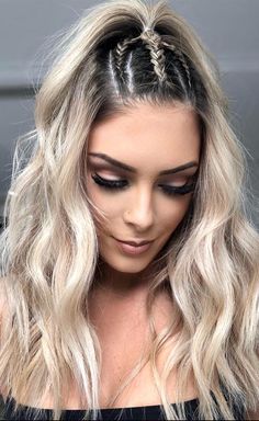 Beach Braids, Braided Half Up, Prom Hairstyles, Quick Hairstyles, Long Hairstyles