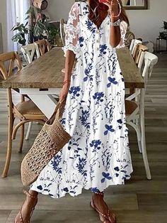 Trendy Maxi Dresses, Elegant Theme, Printed Long Dress, Cheap Maxi Dresses, Women's A Line Dresses, Long Sleeve Cocktail Dress, Formal Cocktail Dress, Short Lace Dress, Printed Long Dresses