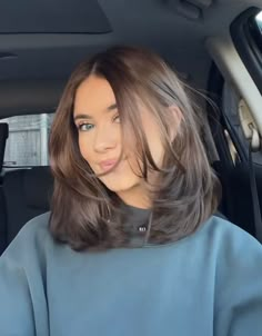 Short Hair Balayage Layers, Brown Hair Dye Ideas Short Hair, Short Hairstyle Women No Layers, Lobs For Round Faces Plus Size, Armpit Level Haircut, Blown Out Shoulder Length Hair, Brown Hair Shoulder Length Straight, Short Haircuts With Long Layers, Medium Hair Long Layers Curtain Bangs