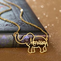 Lovely Elephant Animal Personalized Custom Name Necklace, Gift Ideas For Women, Necklaces with Name For Girl Mother, Animal Letter Jewelry Cute Custom Name Necklace For Birthday, Cute Personalized Name Necklace For Birthday Gift, Cute Gold Name Necklace For Personalized Gift, Custom Name Gold Necklace For Best Friend, Gold Custom Name Necklace For Best Friend, Customized Gold Name Necklace For Best Friend, Custom Name Themed Jewelry For Gifts, Custom Name Themed Jewelry Gift, Themed Custom Name Jewelry For Gifts