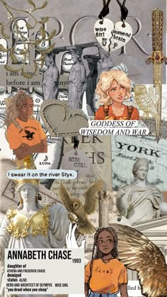 the collage shows many different types of art