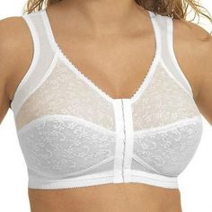 Bra Type: Full Coverage, BandeauFeatures: Lace, Stretch Fabric, Back Smoothing, Back Support, Front ClosureClosure Type: Hook & EyeSupport: High SupportFiber Content: 65% Nylon, 25% Polyester, 10% SpandexFabric Description: LaceLining Material: NylonCare: Machine WashMaterial: LaceCountry of Origin: Imported Posture Bra, Strapless Bras, Shoulder Support, Minimiser Bra, Better Posture, Bandeau Bra, Soft Cup Bra, Plus Size Bra, Back Support