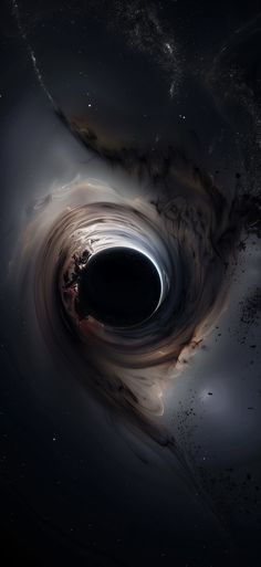 a black hole in the middle of space