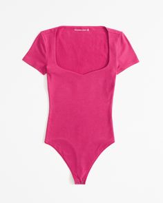 a pink bodysuit on a white background