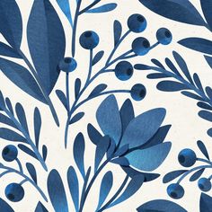 Blue Flowers and Leaves Peel & Stick Wallpaper Removable Wallpaper EazzyWalls Sample: 6''W x 9''H Smooth Vinyl Petals Wallpaper, Blue Flower Wallpaper, Scandinavian Wallpaper, Navy Blue Flowers, Leaves Wallpaper, Temporary Wallpaper, Floral Texture, Flowers Wallpaper, Smooth Walls