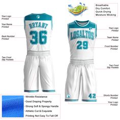 Represent your distinct look with this custom basketball jersey from our web. It boasts environmentally friendly sublimation digital printing technology and classic trims along with moisture-wicking technology for added comfort. Features: 1. Material: 100% Recycled Polyester 2. Jersey with sublimation printed name and numbers 3. Fit: Jerseys have an athletic cut. For a looser fit, we recommend ordering one size larger than you normally wear 4. Moisture-wicking fabric has spongy handle, good drap Blue Football, Custom Basketball, Custom Fans, Custom Suit, Blue Camo, Teal Color, Jersey Design, Sporty Look, Embroidered Sweatshirts