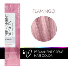 Permanent Brights Creme Hair Color Flamingo Ion Permanent Brights Creme Hair Color Flamingo | Pink | 58.2000 GRAM | Sally Beauty Ion Hair Colors, Rose Gold Hair Dye, Ion Color Brilliance, Color Science, High Fashion Hair, Light Pink Hair, Wella Color Charm, Pink Hair Dye, Vivid Hair Color