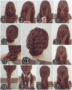 Party Hairstyles For Long Hair, Easy Party Hairstyles, Long Hair Tutorial, Braid Hairstyle, Updo Hairstyles, Braided Updo, Hair Tutorials, Party Hairstyles