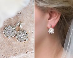 Silver Jewelry, Jewelry Earrings, Cubic Zirconia Earrings, Vintage Earrings Wedding Jewelry for Brides, Silver Drop Earrings, ► Spend $200 | Receive 10% OFF Your Order with Code: 10OFF200 ► Please note in your order when your wedding date is Complete your vintage bridal look with these dainty earring droplets decorated with cubic zirconia pave crystals. Complete your look with an elegant vintage-inspired bun. MATERIALS & MEASUREMENTS - 18K White Gold, Gold, Rose Gold over brass - Cubic Zirco Wedding Cluster Crystal Earrings, Sparkling Stones Drop Earrings For Wedding, Wedding Crystal Flower Earrings, Wedding Drop Diamond Earrings With Halo Design, Wedding Halo Drop Diamond Earrings, Wedding Flower Drop Earrings With Sparkling Stones, Wedding Halo Design Drop Diamond Earrings, Silver Flower Earrings With Diamond Accents For Weddings, Drop Earrings With Diamond Accents For Wedding