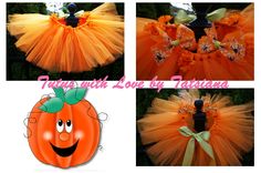 three pictures of pumpkin tutuffs with love my pumpkins on them