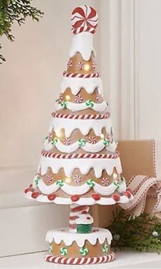 Gingerbread Cone Tree, Gingerbread Trees, Victorian Christmas Decorations, Gingerbread Christmas Tree, Nutcracker Christmas Decorations, Fake Bakes, Gingerbread Party, Christmas Cones, Gingerbread Crafts