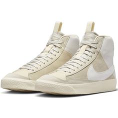 Nike Blazer Mid 77 Gs 'Dance - Summit White' Dq6084-100 Size 5.5 Youth / 7 Women Shoes Are Brand New And Have Never Been Worn. Shoes Come With Their Original Box, Which May Show Mild To Moderate Amounts Of Wear From Handling. Nike Blazer Mid 77 Women, Blazer Shoes, Cream Trainers, Kids Blazers, Trendy Kids Outfits, Nike Blazer Mid 77, Nike Blazer Mid, Nike Blazers Mid, Blazer Mid