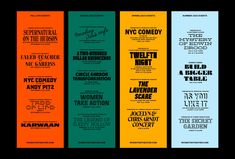 three different types of concert ticket designs