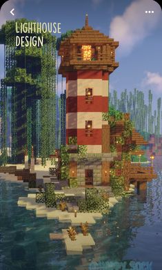 Minecraft Lighthouse, Minecraft Beach House, Minecraft Houses Survival, Bangunan Minecraft