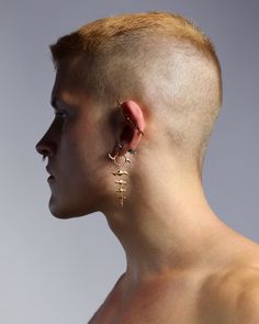 VERTEBRAE EARRING – Austin James Smith James Smith, Signature Logo, Nostril Hoop Ring, Gold Vermeil, Silver Earrings, 18k Gold, Nose Ring, Plating, 925 Sterling Silver