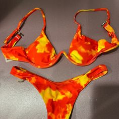 Small Shein Tie Dye Underwire Bikini Swimsuit Brand New. Small Defect. Please View Photo. Size: Small Pushup Underwire Bikini Swimsuit Trendy Swimwear With Built-in Bra For Sunbathing, Orange Swimwear With Built-in Bra For Summer, Trendy Swimwear With Built-in Bra For Beach Season, Orange Triangle Top Swimwear With Built-in Bra, Orange Underwire Swimwear For Beachwear, Orange Underwire Beachwear Swimwear, Beachwear Swimwear With Boning For Sunbathing, Structured Beachwear Swimwear For Sunbathing, Boning Beachwear Swimwear For Sunbathing