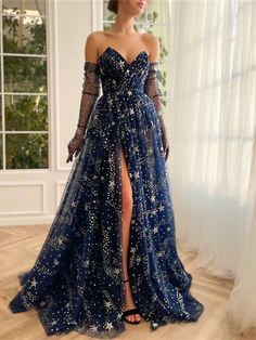 A-Line Prom Dresses Sparkle & Shine Dress Wedding Guest Sweep / Brush Train Long Sleeve Strapless Tulle with Sequin Slit 2023 2023 - US $155.99 Teuta Matoshi, Robes Glamour, Strapless Prom Dresses, Evening Party Gowns, Shein Outfits, Maxi Dress Prom, A Line Prom Dresses, Tulle Prom Dress, Prom Dresses Lace