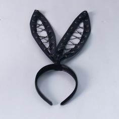 - Bunny lace headband- Black headband- Oversized ears- Lace up detail - Bendable ears- Halloween hair accessories- Costume rabbit ears- Suitable for all hairstyles- Comfortable to wear- One sizeStyle: casualMade In: ChinaMaterial Composition: - 100% polyester