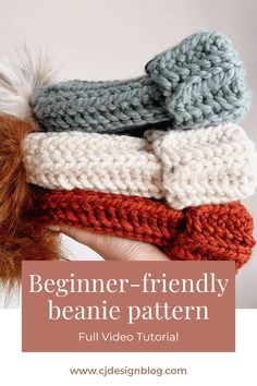 the beginner - friendly crochet beanie pattern is easy and fun to knit