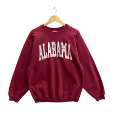 Code : p/576 Vintage 90s University Alabama Red Sweatshirt Medium Alabama Crewneck Alabama Crimson Tide Sweater Pullover Alabama Crimson Tide Print Logo Size on Tag :  M Details Measurement  Arm Pit to Arm Pit : 22.5"inches Back Collar to Hem : 27"inches Condition :  Great Vintage Condition(Used Clothing).No Holes And No Stain.Please refer pictures detail.‼️ Vintage Fall Sweater With Letter Print, Vintage Letter Print Sweater For Fall, Red College Sweater With Ribbed Cuffs, Retro Red Long Sleeve Sweatshirt, Red Retro Long Sleeve Sweatshirt, Classic Red Crew Neck Sweatshirt, Red Letter Print Sweater For Fall, Red Long Sleeve Sweater For College, Collegiate Red Sweater For Fall