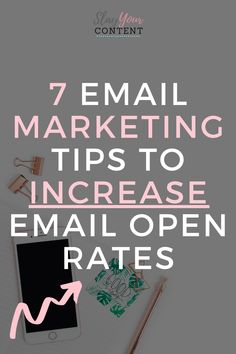 the words email marketing tips to increase email open rate