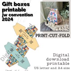 the print out foldable gift box is shown