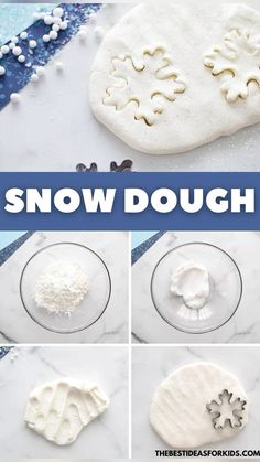 the steps to make snow dough