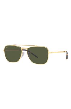 Set your sights on sunny adventures in these Italian-crafted sunglasses featuring a classic aviator silhouette with full-coverage UV-protective lenses. 58mm lens width; 15mm bridge width; 140mm temple length 100% UV protection Adjustable nonslip nose pads Metal Made in Italy Ray-Ban style number: RB3636 Vintage Aviator Sunglasses With Uv Protection For Outdoor, Vintage Aviator Sunglasses With Tinted Lenses For Outdoor, Classic Aviator Sunglasses With Gradient Lenses For Travel, Gold Mirrored Aviator Sunglasses For Travel, Classic Rimless Aviator Sunglasses With Uv Protection, Gold Aviator Sunglasses With Tinted Lenses For Travel, Gold Aviator Sunglasses For Travel, Gold Aviator Sunglasses With Polarized Lenses For Travel, Classic Rimless Aviator Sunglasses With Tinted Lenses