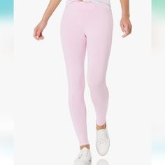 Will Ship New In Pkg. Size Xsmall Short. Light Pink Color Basic Sports Bottoms For Spring, Basic Pink Bottoms For Spring, Spring Sporty Solid Color Leggings, Sporty Solid Color Leggings For Spring, Sporty Solid Color Spring Leggings, Sporty Leggings For Spring, Basic Solid Activewear For Spring, Basic Spring Yoga Activewear, Solid Color Leggings For Spring Loungewear