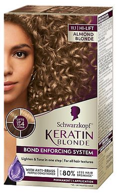 Keratin Blonde Permanent Hair Dye Almond Blonde 11.1Hi-Lift Permanent Hair Color  | eBay Almond Blonde Hair, Almond Blonde, Bleach And Tone, Purple Conditioner, Permanent Hair Dye, Permanent Hair Color, Hair Dye, Purple Hair, Keratin