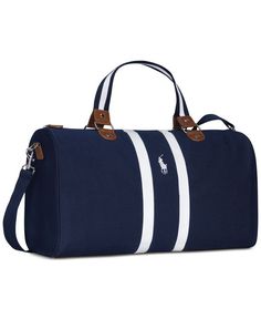 Ralph Lauren Fragrance, Stylish Luggage, Canvas Duffle Bag, Ralph Lauren Bags, Weekend Travel, Leather Duffle, Duffel Bag Travel, Pretty Bags