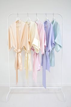 SAMANTHA SILK GETTING READY BRIDAL BRIDESMAIDS ROBE KIMONO IN ROSE PINK - STYLE 300 Bridal Kimono Robe, Pastel Cottage, Pastel Bridesmaids, Silk Bridesmaid Robes, Spring Cottage, Bridesmaids Robes, Bridal Kimono, Sleepy Time, Silk Kimono Robe