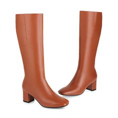 Shipping: Worldwide Express Shipping AvailableDelivery time: 7-15Days Fast ShippingReturns: Fast refund, 100% Money Back Guarantee. Brown Leather Mid-calf High Boots, Winter Knee-high Closed Toe Boots, Winter Knee-high Boots Medium Width Closed Toe, Casual Solid Color Knee-high Boots, Leather Boots For Winter, Tall Boots With Round Toe For Fall, Fall Tall Boots With Round Toe, Tall Round Toe Boots For Fall, Brown Round Toe Knee-high Boots For Spring