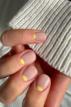 Cute & Beautiful Short Nail Design Ideas | Nails | Nail Design | Short Nails Half Moon Nails, Minimal Nails Art, Cute Short Nails, Milky Nails, Cute Simple Nails, Subtle Nails, Minimalist Nail Art, Nail Art Designs Summer