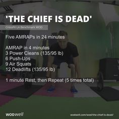 the chef is dead - crossfit la benchman wod workout plan for beginners