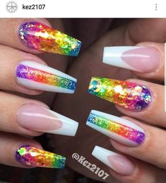 Pointy Nails, Colorful Nail, Cute Acrylic Nail Designs, Colorful Nail Designs, Nails Toes, Coffin Nails Designs, Fire Nails