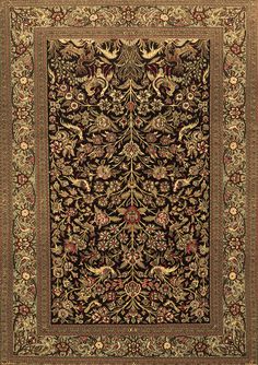 Machine Washable Persian Brown Traditional Rug Brown Persian Rug, Brown Maroon Rug, Dark Old Rugs Red, Bedroom Style, Persian Motifs, Brown Color Palette, Red Black Turkish Rug, Persian Design