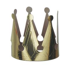 a gold crown that is sitting on top of a table