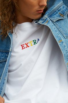 Extra Embroidered Graphic Tee 21men, Custom Bags, Shop Dresses, Custom Shirts, Graphic Tee, Rain Jacket