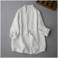 Yuko Causal Cotton Linen Oversized Blazer - 2 Colors