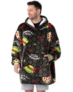 PRICES MAY VARY. TURTLE POWER STYLE: Unleash your inner Ninja with the TMNT Men's Grey Blanket Hoodie. Expertly crafted in collaboration with the legendary brand, embrace the iconic design and channel the adventurous spirit of the Teenage Mutant Ninja Turtles. ALL-WEATHER COMFORT: From movie nights to chilly mornings, enjoy versatile coziness with the TMNT Oodie. Its blanket-like warmth makes it your go-to choice, whether indoors or out. READY FOR ACTION: Experience mobility without compromise. Mens Blanket, Pizza Blanket, Ninja Master, Grey Blanket, Adult Blanket, Oversized Blanket, Unique Hoodies, Blanket Hoodie, Gray Blanket